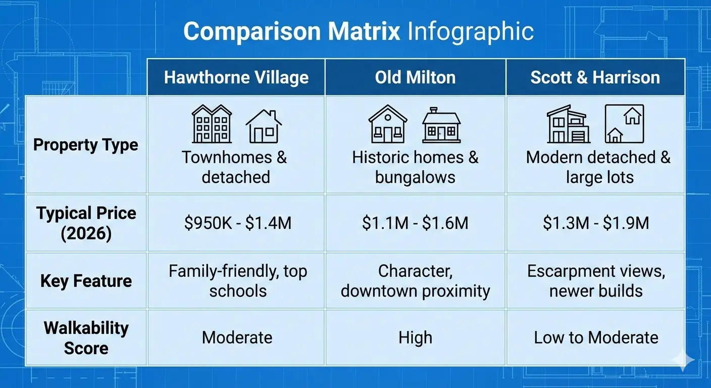 Milton Village Comparison Data
