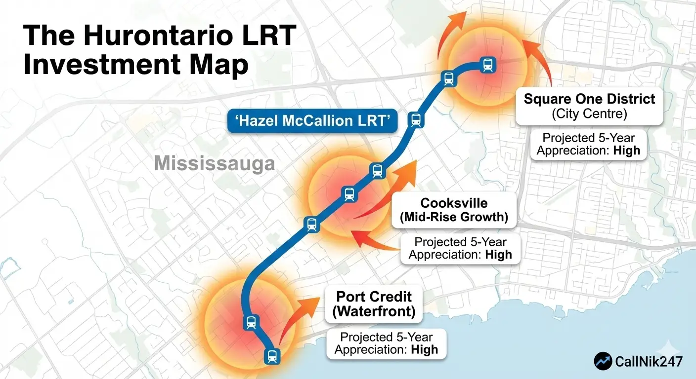 Mississauga LRT impact map